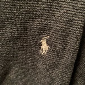 Gray and White Ralph Lauren Polo Long Sleeve Sweaterlike Mens top